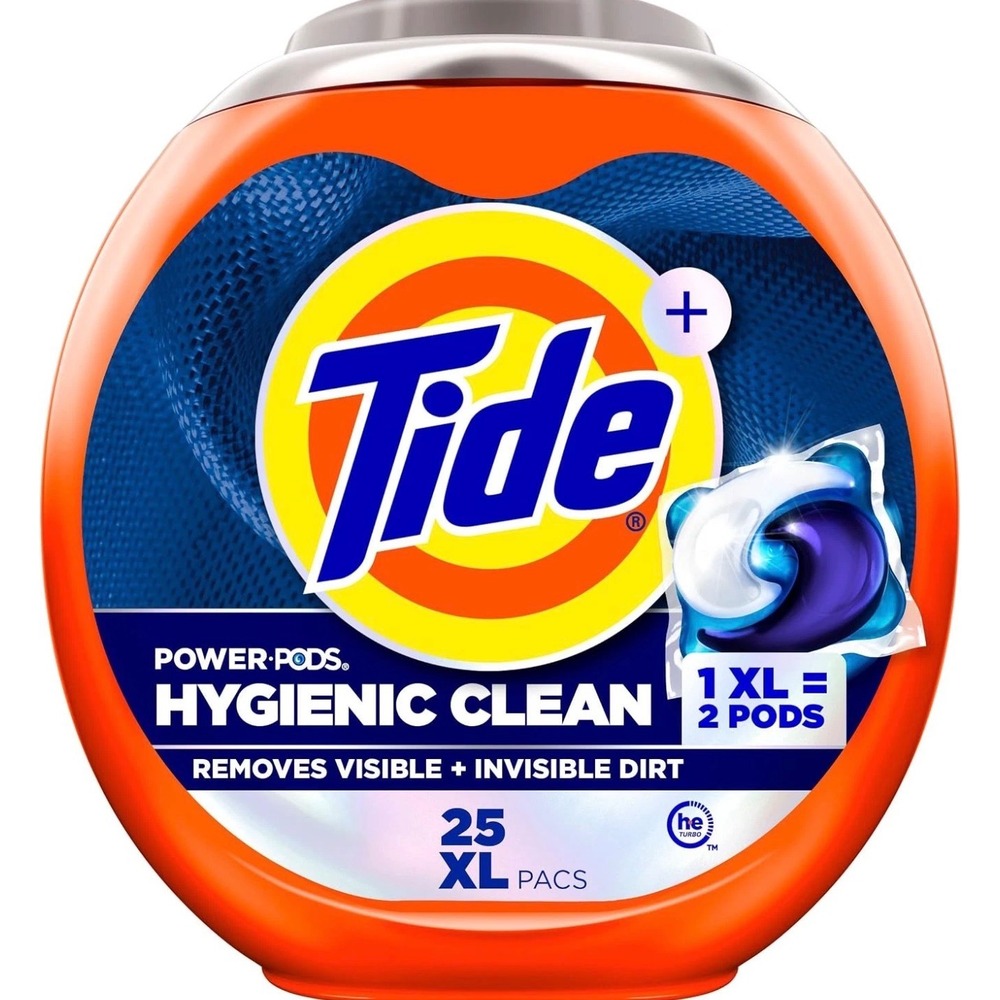 Tide Power Pods Oxi Boost Laundry Detergent Pacs 25 XL Count 40 oz Container